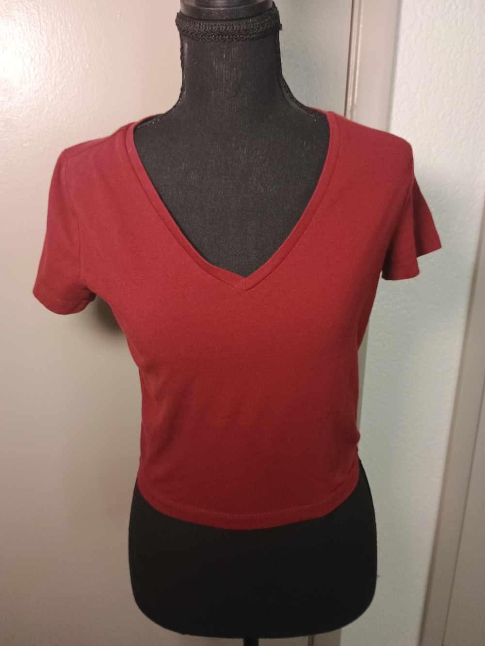 Wild Fable V-Neck Tee Red Medium Like New